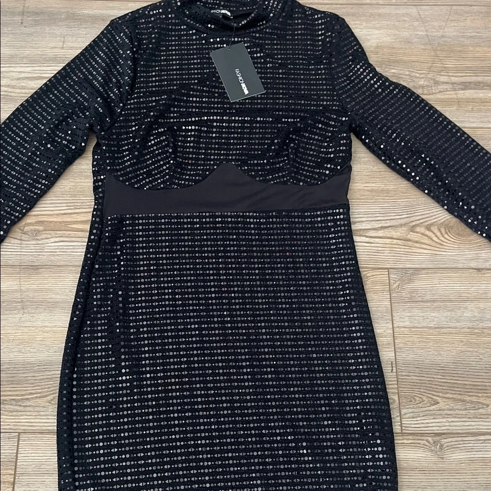 Fashion Nova Black Long Sleeve Dress - Picture 2 of 5